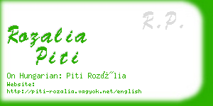 rozalia piti business card